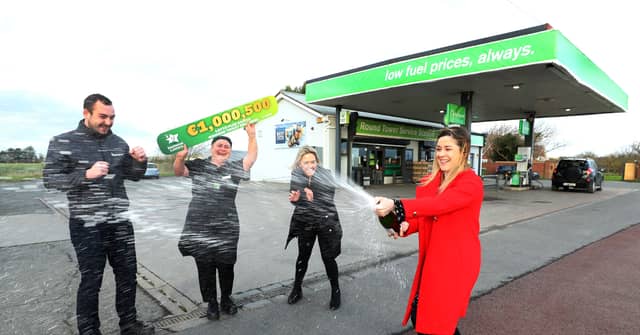Staff at the Applegreen Roundtower service station in Lusk. PICTURE: MacInnes Photography