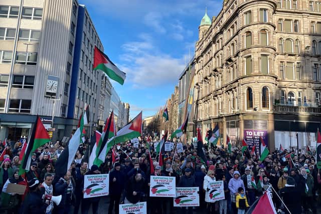 Mr McTaggart also encouraged people to actively boycott Israeli goods and companies.