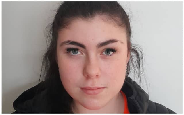 Sarah is described as being 5 foot 6 inches in height, with a broad build, blue eyes and dark hair