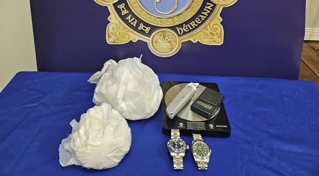 Gardaí find €70,000 of cocaine and Rolex watches in Dublin raid PIC: An Garda Siochana