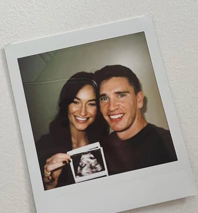 The pair took to Instagram to share the news in a joint post holding a sonogram | PICTURE: Aoife Hannon/Brendan Maher Instagram pages