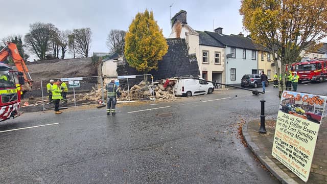 The main street in Kilkelly has been closed and local diversions are in place