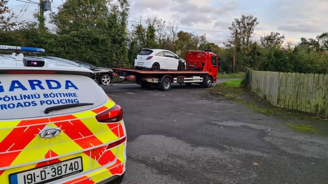 The Naas Roads Policing Unit carried out a checkpoint at Loughlinstown Road when they stopped this car