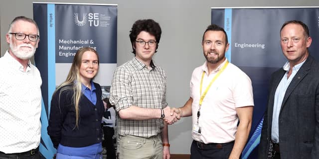 Daniel Mernin (centre) Schivo Engineering Scholarship recipient.