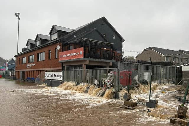 "As a result our main pitch essentially became a floodplain in order to relieve the flooding to the immediate Riverstown area, Orchard Manor and surrounding businesses," the social media post said.