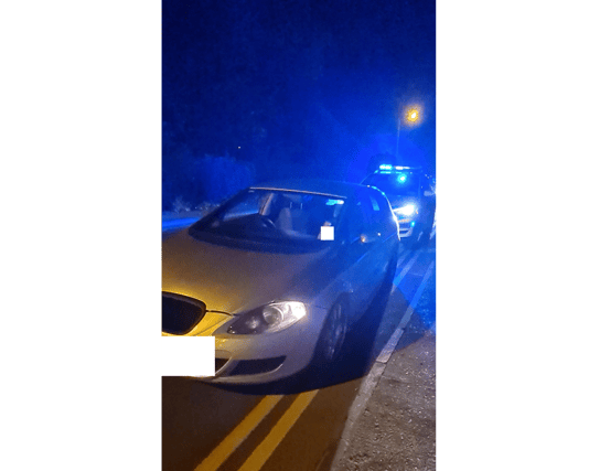 The vehicle had two bald tyres and no tax