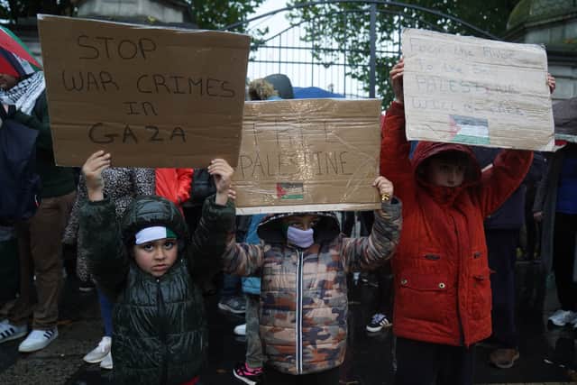 Meanwhile, as politicians debated the matter, hundreds of people staged a protest outside the Leinster House complex in Dublin.