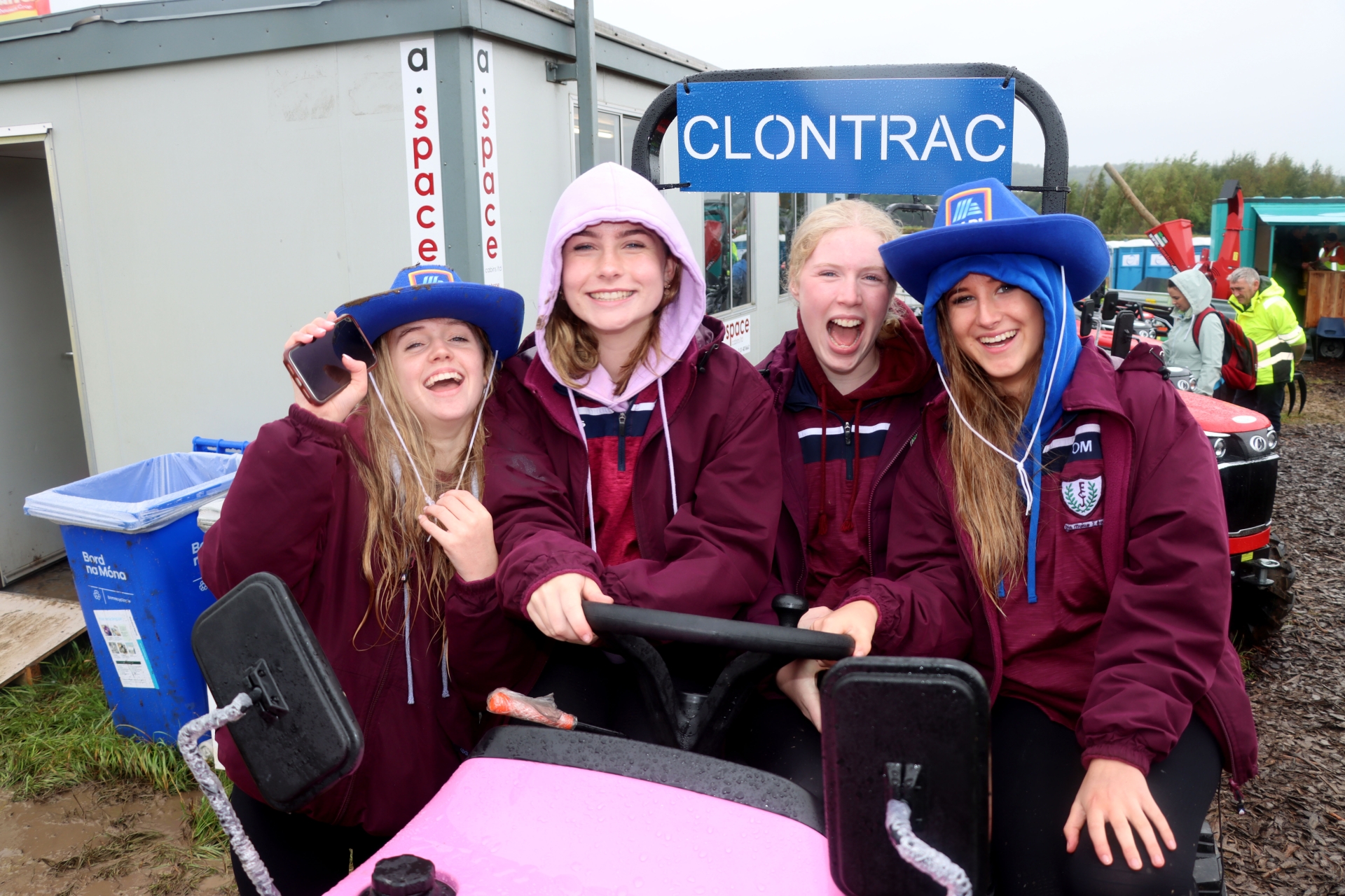 Students Siona Cunningham, Isabelle Daly, Aoibhe O'Keeffe and Orla Moloney were among the more than 200,000 people who attended the Ploughing | PICTURE: Adrian Butler