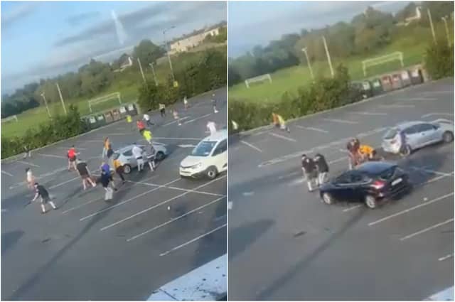 Galway brawl: Car slams into group in carpark amid mass brawl as terrifying video emerges