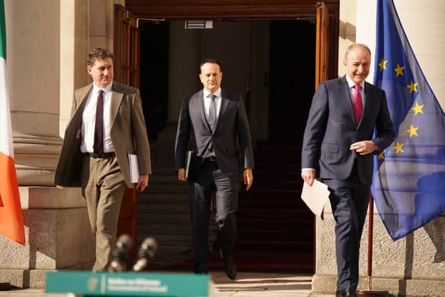 Meanwhile, asked how Fianna Fail differentiates itself from its current coalition partners, Fine Gael and the Green Party, Mr Martin said he would argue his party has “always been a left-of-centre party”.