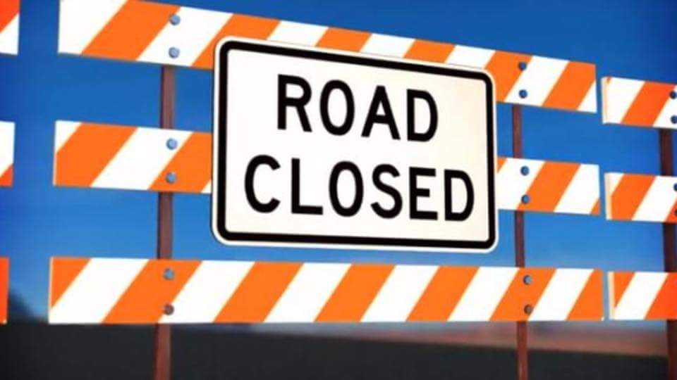 The closures will be in place from Friday 8 to Sunday 10
