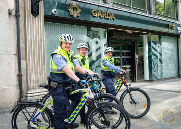 A pilot scheme Garda e-bike patrols are being rolled out from Pearse St and Store St stations in Dublin