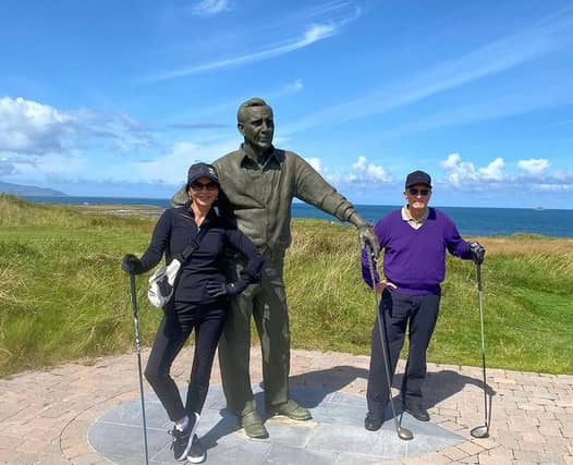 Catherine Zeta-Jones and Michael Douglas pictured at Tralee Golf Course