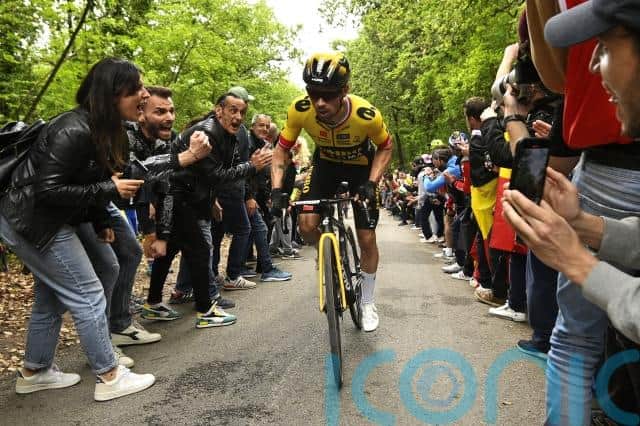 It was another two-and-a-half minutes until the first of the overall favourites crossed the line, but notably Roglic, Geraint Thomas and Tao Geoghegan Hart were 14 seconds ahead of Evenepoel and 34 ahead of race leader Andreas Leknessund after Roglic had attacked on the final climb of the Cappuccini.