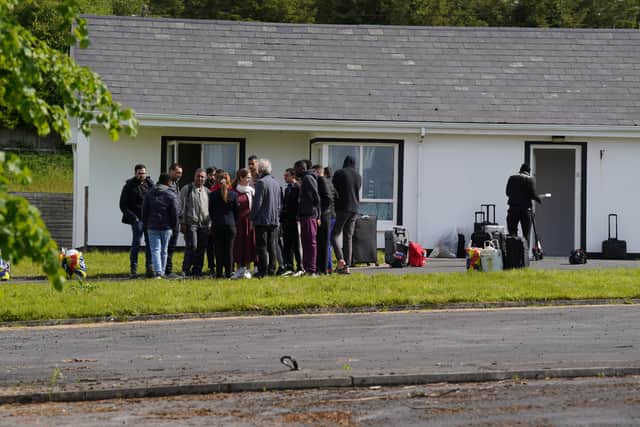 There were tense exchanges outside the centre and by mid-afternoon, seven asylum seekers had left the accommodation over concerns for their safety and dissatisfaction with the accommodation.