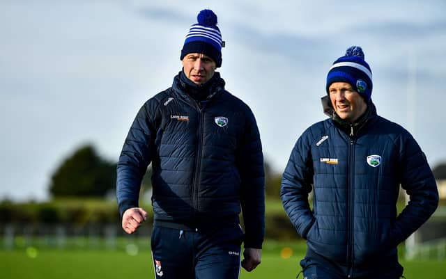 Laois' Dan Shanahan and Eamon Jackman. Photo by Sam Barnes/Sportsfile