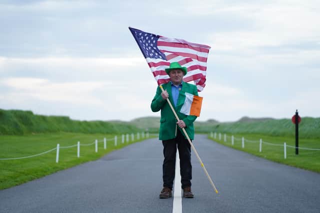 “There’s a mixture of people who are both pro and anti-Trump, and then there’s just a few who have more of a focus on the golf.”