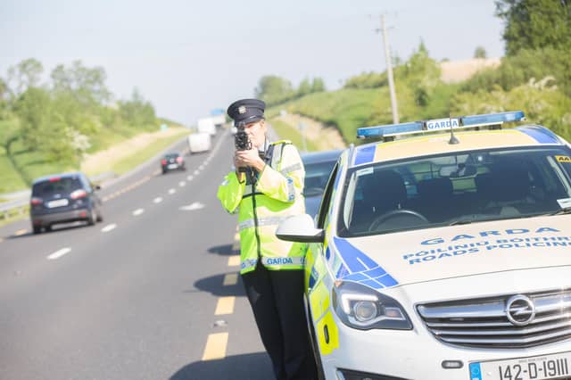 A speed check in Co Kilkenny as part of National Go Slow Day