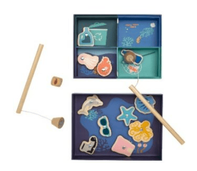 The small metal rivet on the wooden play figure can come loose and pose a potential choking hazard to a child. 