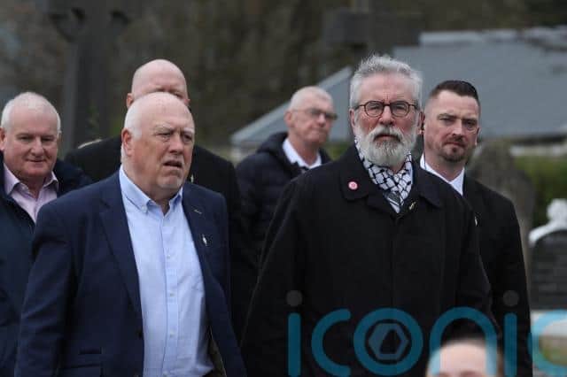 “Sinn Fein is on the rise across Ireland,” he said towards the end of his address.