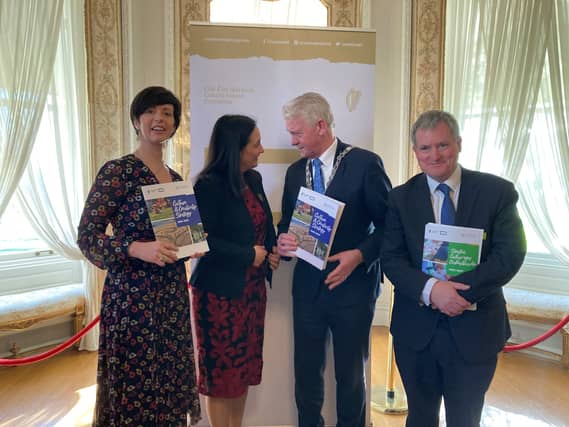 Katherine Collins, Waterford Creative Ireland Coordinator, Minister Catherine Martin, Mayor of Waterford City, Cll. John O’Leary, and Minister of State Kieran O'Donnell at the launch