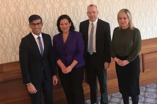 Mr Sunak said he had “positive conversations” with the five main Stormont parties in Belfast on Friday.