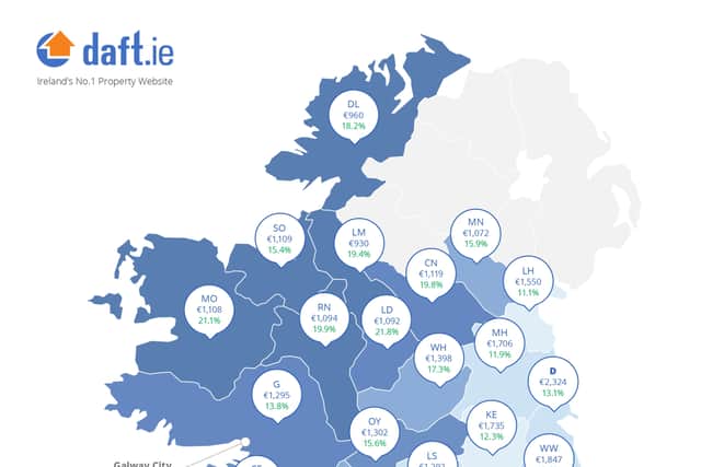 The figures refer to open market rents but the report also includes an index of rents paid by sitting tenants, rather than movers, using a bespoke survey of tenants. It shows that, on average, rents paid by sitting tenants have increased by 3.8% on average over the last twelve months. Since the introduction of Rent Pressure Zones in 2016, rents of sitting tenants have increased by 19% on average, compared to an average increase in open-market rents of nearly 75% over the same period.