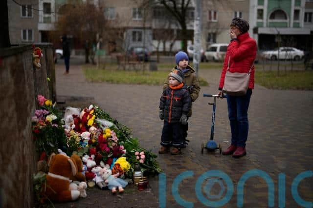 His wife, Olena Zelenska, who had travelled to the conference to muster support for Ukraine in person, dabbed tears from her eyes as she learned of the crash.