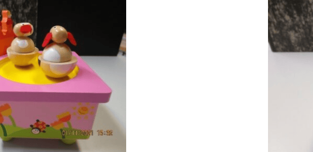 The affected products include 'Music Box Kingdom Dancing Dogs Music Box playing The Entertainer' (Item-No: 43809 and barcode: 4046729438096), and 'Music Box Duck'/'Dancing Rubber Duck Music Box' (Item-No: 43832 and barcode: 4046729438324). 