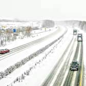 Snow on the M7 during March 2018