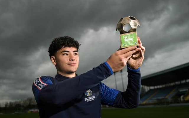 Waterford FC player Phoenix Patterson has won the Soccer Writers Ireland Player of the Month award for September. PIC: Sportsfile