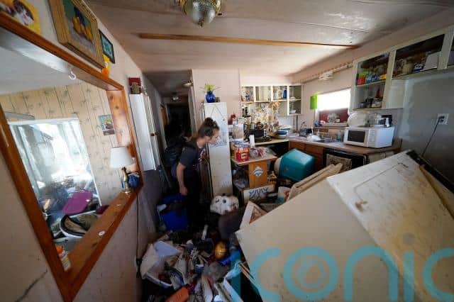 He said if it was not for his wife, who suggested they get up on a table to avoid the rising water, he would not have made it: “I started to lose sensibility, because when the water’s at your door and it’s splashing on the door and you’re seeing how fast it’s moving, there’s no way you’re going to survive that.”