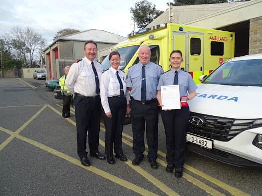Gda Kelly quickly recognised the seriousness of the situation and began the chain of survival.