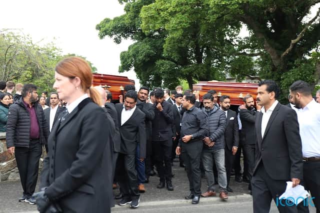 Crowds filled St Mary’s Church in Ardmore on Friday and several hundred more people gathered outside for the service.