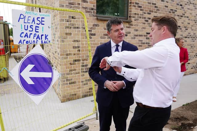 Mr O’Brien visited O’Devaney Gardens on Friday, where 56 social homes are due to be completed by the end of the year.