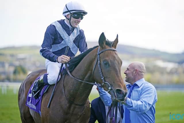 “We’ll take him back and have a look at the programme, but I’d imagine he’ll go to stakes company next.”