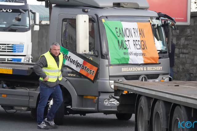 However, early on Monday, the focus of the protest appeared to be centring on the docklands area.