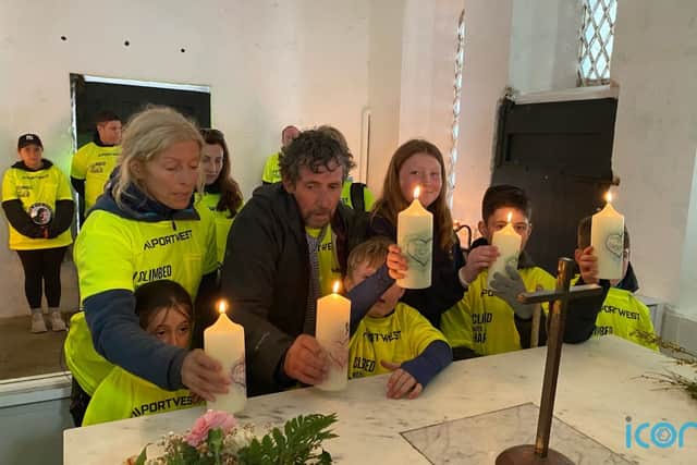 “I would also like to particularly thank the Defence Forces, An Garda Síochána, Mayo Mountain Rescue, the Order of Malta and all our local volunteers for making our climb today possible.”