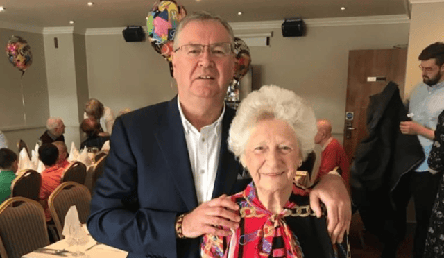 Joe Duffy and his mother Mabel PIC: NKManagement