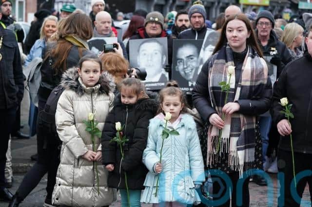 Mr Martin, Ireland’s Minister for Foreign Affairs Simon Coveney, Mrs McDonald, Mr Eastwood, Alliance deputy leader Stephen Farry and Mark Daly, chairman of the Senate, were among those to lay wreaths.