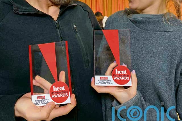 The couple said they were “very grateful” that the dance that had meant so much to them both had received the accolade from Heat magazine in its annual Unmissables awards.