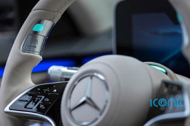 This will allow them to drive in ‘conditionally automated mode’ at speeds of up to 37mph while in heavy traffic or on congested sections of motorway. The technology will also appear on the electric EQS.