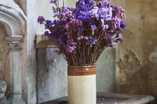 In terms of which blooms are best, Blacklock says those that have “a volumetric centre, such as daffodils or open iris don’t dry well – the shape collapses.” She recommends experimenting with different types to see which ones you prefer. “If colour is important, select flowers that have a bright strong colour, as pale colours go paler and dark colours darker when dried.”