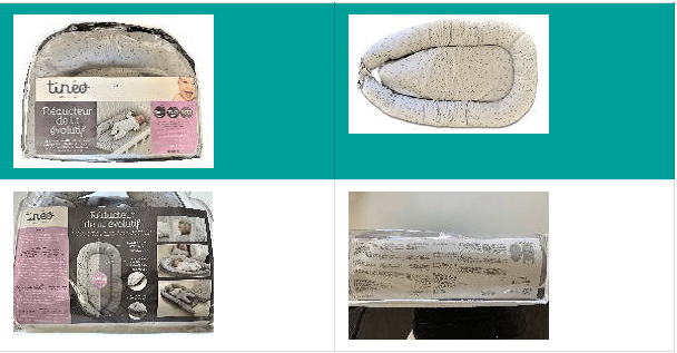 Safety issues have been identified, where there is a risk of suffocation when the head of a baby placed in the wrong direction may get trapped in the gap with the bumper part covering his/her mouth and nose, or where the baby making sleep movements towards the side of the nest and his/her nose and mouth are completely covered by the material, or strangulation due to the presence of long cords not bar tacked.
