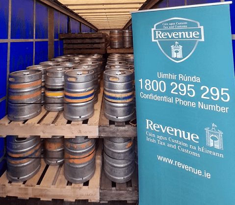 A consignment of nearly 17,000 litres of beer, with an estimated retail value of almost €66,500 representing a potential loss to the Exchequer of over €31,100, was seized.