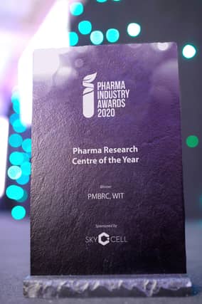 Pharma Research Centre of the Year plaque