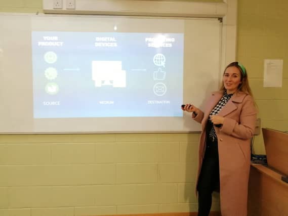 Fiona Mallon delivered a digital marketing workshop at the Presentation Waterford