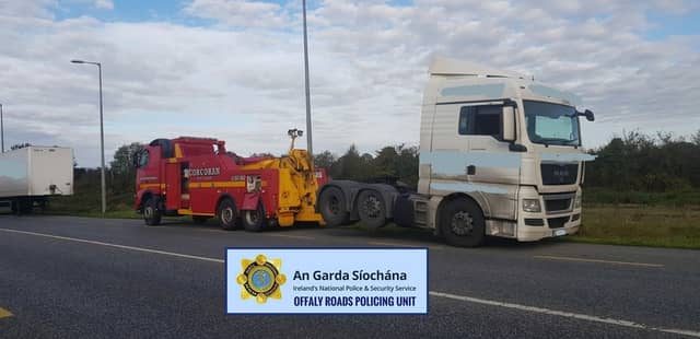Truck seized in Offaly after frightening defect discovered by gardaí