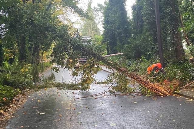 It remained wet and windy on Tuesday morning with high winds of 70km/h expected throughout the day. Flooding is also expected at high tide.
