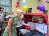 Paddy Mooney, 100, at the trishaw launch in Dungarvan, Waterford